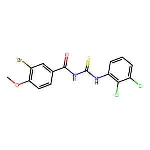 3-bromo-N-[(2,3-dichlorophenyl)carbamothioyl]-4-methoxybenzamide structure