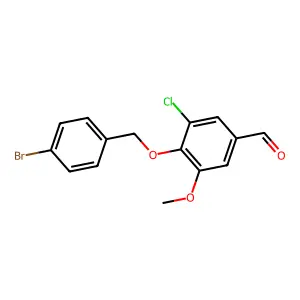4-[(4-Bromobenzyl)oxy]-3-chloro-5-methoxybenzaldehyde structure