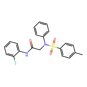 N-(2-fluorophenyl)-2-(N-(4-methylphenyl)sulfonylanilino)acetamide structure