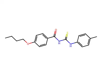 4-butoxy-N-[(4-methylphenyl)carbamothioyl]benzamide structure