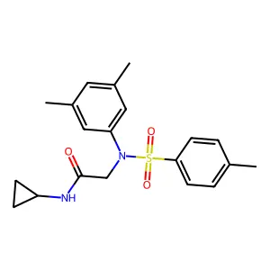 N-cyclopropyl-2-(3,5-dimethyl-N-(4-methylphenyl)sulfonylanilino)acetamide structure