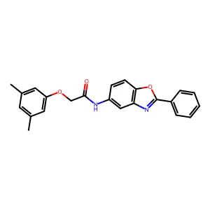 2-(3,5-dimethylphenoxy)-N-(2-phenyl-1,3-benzoxazol-5-yl)acetamide structure
