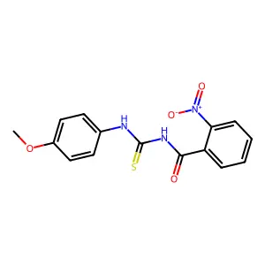 N-[(4-methoxyphenyl)carbamothioyl]-2-nitrobenzamide structure