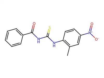 N-[(2-methyl-4-nitrophenyl)carbamothioyl]benzamide structure