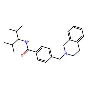 4-(3,4-dihydro-1H-isoquinolin-2-ylmethyl)-N-(2,4-dimethylpentan-3-yl)benzamide structure