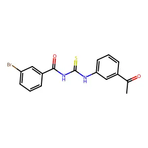 N-[(3-乙酰基苯基)氨基硫代羰基]-3-溴苯甲酰胺 structure