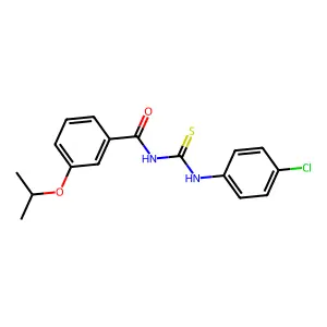 N-[(4-chlorophenyl)carbamothioyl]-3-(propan-2-yloxy)benzamide structure