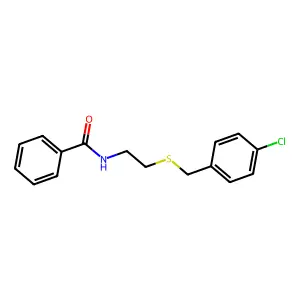 N-{2-[(4-chlorobenzyl)sulfanyl]ethyl}benzamide structure