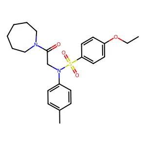 N-[2-(azepan-1-yl)-2-oxoethyl]-4-ethoxy-N-(4-methylphenyl)benzenesulfonamide structure