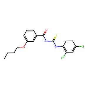 3-butoxy-N-[(2,4-dichlorophenyl)carbamothioyl]benzamide structure