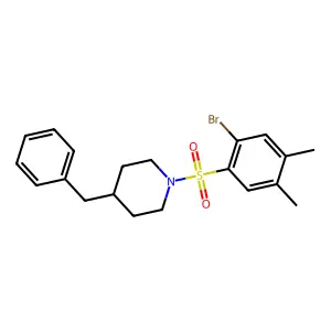 4-Benzyl-1-(2-bromo-4,5-dimethylbenzenesulfonyl)piperidine structure