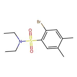 2-bromo-N,N-diethyl-4,5-dimethylbenzenesulfonamide structure