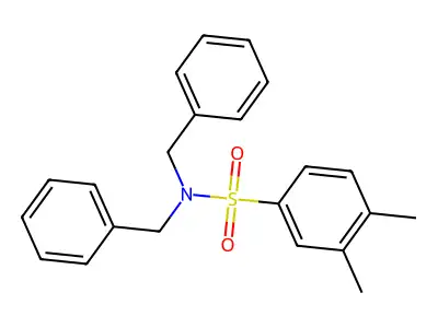 N,N-dibenzyl-3,4-dimethylbenzenesulfonamide structure