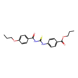 Propyl 4-({[(4-propoxyphenyl)carbonyl]carbamothioyl}amino)benzoate structure