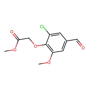 Methyl (2-chloro-4-formyl-6-methoxyphenoxy)acetate structure