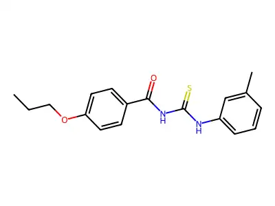 N-[(3-methylphenyl)carbamothioyl]-4-propoxybenzamide structure