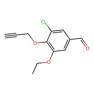 3-Chloro-5-ethoxy-4-(prop-2-yn-1-yloxy)benzaldehyde structure