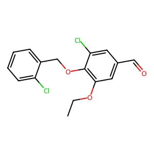 3-Chloro-4-[(2-chlorobenzyl)oxy]-5-ethoxybenzaldehyde structure