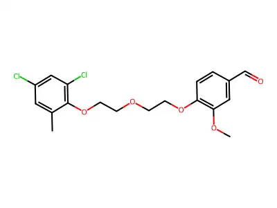 4-{2-[2-(2,4-Dichloro-6-methylphenoxy)ethoxy]ethoxy}-3-methoxybenzaldehyde structure
