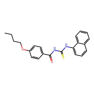 4-butoxy-N-(naphthalen-1-ylcarbamothioyl)benzamide structure