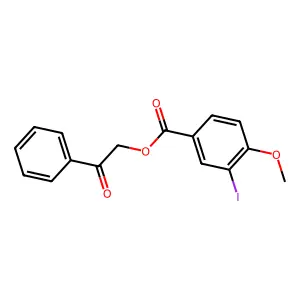 2-Oxo-2-phenylethyl 3-iodo-4-methoxybenzoate structure