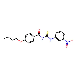 4-butoxy-N-[(3-nitrophenyl)carbamothioyl]benzamide structure