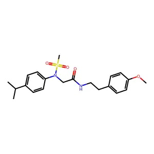 N-[2-(4-methoxyphenyl)ethyl]-2-(N-methylsulfonyl-4-propan-2-ylanilino)acetamide structure