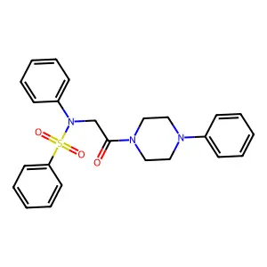 N-[2-oxo-2-(4-phenylpiperazin-1-yl)ethyl]-N-phenylbenzenesulfonamide structure