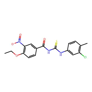 N-[(3-chloro-4-methylphenyl)carbamothioyl]-4-ethoxy-3-nitrobenzamide structure