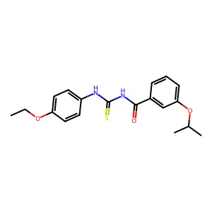 N-(4-ethoxyphenyl)-N'-(3-isopropoxybenzoyl)thiourea structure