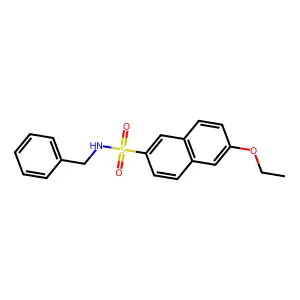 N-benzyl-6-ethoxynaphthalene-2-sulfonamide structure