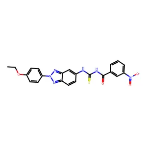 N-[[2-(4-ethoxyphenyl)benzotriazol-5-yl]carbamothioyl]-3-nitrobenzamide structure