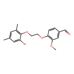 4-[2-(2-Bromo-4,6-dimethylphenoxy)ethoxy]-3-methoxybenzaldehyde structure