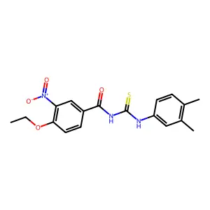 N-[(3,4-dimethylphenyl)carbamothioyl]-4-ethoxy-3-nitrobenzamide structure