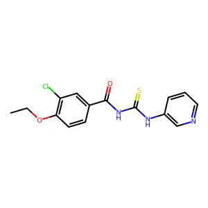 3-chloro-4-ethoxy-N-(pyridin-3-ylcarbamothioyl)benzamide structure