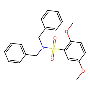 N,N-dibenzyl-2,5-dimethoxybenzenesulfonamide structure