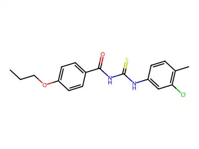N-[(3-chloro-4-methylphenyl)carbamothioyl]-4-propoxybenzamide structure