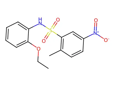 N-(2-ethoxyphenyl)-2-methyl-5-nitrobenzenesulfonamide structure