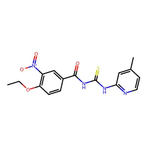 4-ethoxy-N-[(4-methylpyridin-2-yl)carbamothioyl]-3-nitrobenzamide structure