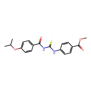 Methyl 4-[({[4-(propan-2-yloxy)phenyl]carbonyl}carbamothioyl)amino]benzoate structure