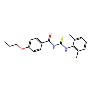 N-[(2,6-dimethylphenyl)carbamothioyl]-4-propoxybenzamide structure