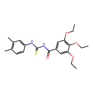 N-[(3,4-dimethylphenyl)carbamothioyl]-3,4,5-triethoxybenzamide structure