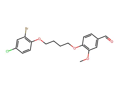 4-[4-(2-Bromo-4-chlorophenoxy)butoxy]-3-methoxybenzaldehyde structure