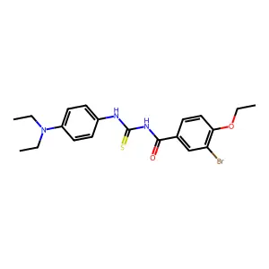 3-bromo-N-[[4-(diethylamino)phenyl]carbamothioyl]-4-ethoxybenzamide structure