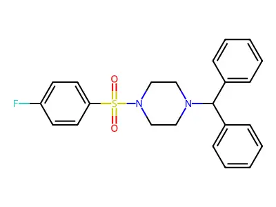 1-Benzhydryl-4-(4-fluorophenyl)sulfonylpiperazine structure