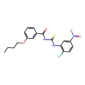 3-butoxy-N-[(2-chloro-5-nitrophenyl)carbamothioyl]benzamide structure