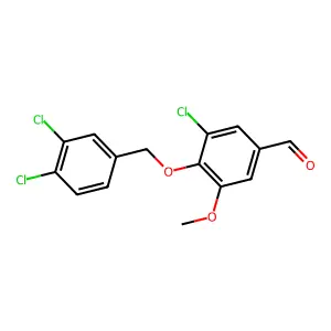 3-Chloro-4-[(3,4-dichlorobenzyl)oxy]-5-methoxybenzaldehyde structure