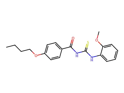 4-butoxy-N-[(2-methoxyphenyl)carbamothioyl]benzamide structure