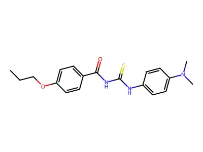 N-{[4-(dimethylamino)phenyl]carbamothioyl}-4-propoxybenzamide structure