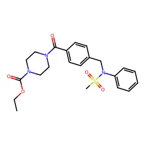 ethyl 4-[4-[(N-methylsulfonylanilino)methyl]benzoyl]piperazine-1-carboxylate structure